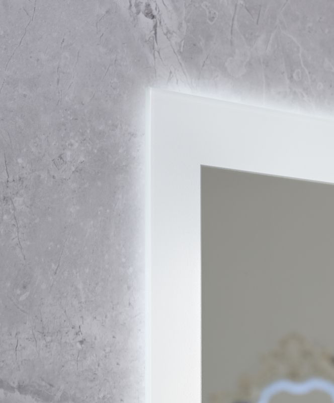 Дзеркало Mixxus FLAT MR04-80x60 з Led Touch, Anti-fog, димером, регулятором яскравості, годинником (MI6928)