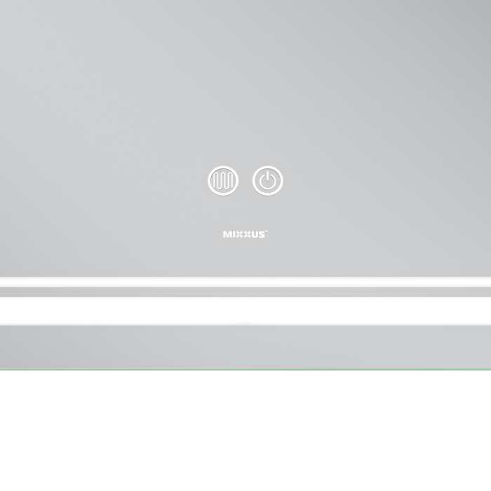 Дзеркало Mixxus Premium QUADRO MR20-100x80 з Led Touch, Anti-fog, димером, регулятором яскравості, лінзою (MP6623)