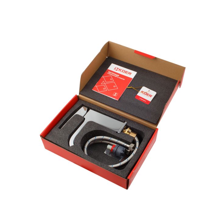 Змішувач для умивальника KOER KB-10037-01 (Колір хром) (KR5998)