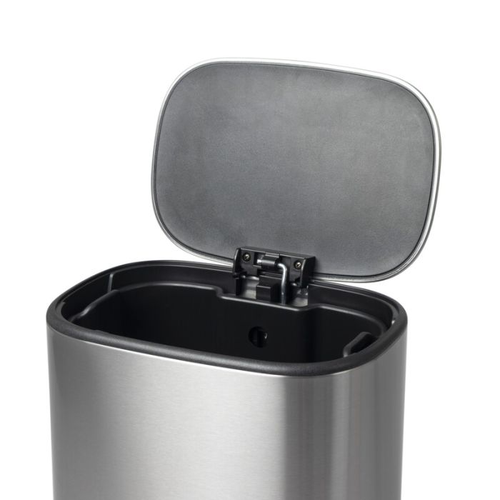 Відро для сміття з плавним закриттям овальне Mixxus Premium Diverse-TC0112 SS Color 12л колір наржавійка (MI7079)