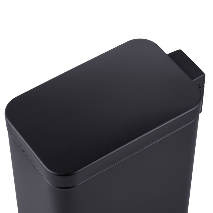 Відро для сміття з плавним закриттям прямокутне Mixxus Premium Quadro-TC0105 Black 5 л колір чорний (MI7061)