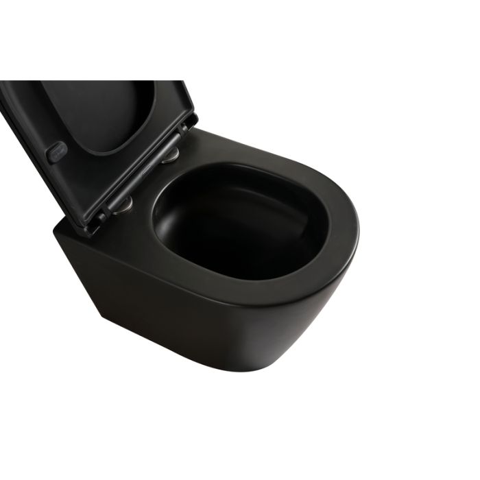 Унітаз підвісний Mixxus Premium BEVEL-0304-T1 BLACK 480x360x360mm сист. змиву TORNADO 1.0 (MP6677)