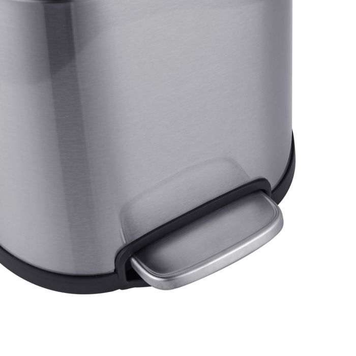 Відро для сміття з плавним закриттям овальне Mixxus Premium Topper-TC0205 SS Color 5л колір нержавійка (MI7059)