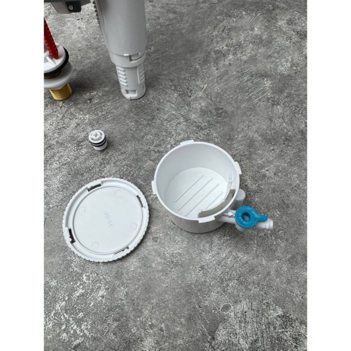 Комплект арматури: KOER KT-0304-1/2" НАПОВНЮВАЛЬНА з УНІВЕРСАЛЬНИМ підведенням + Холдер для освіжаючих пігулок для унітазу, латунне різьблення 1/2" (KR5834)