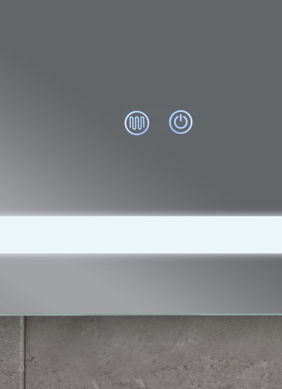 Дзеркало Mixxus WARM MR12-70x50-Reverse з Led Touch, Anti-fog, димером, регулятором яскравості (MI6670)