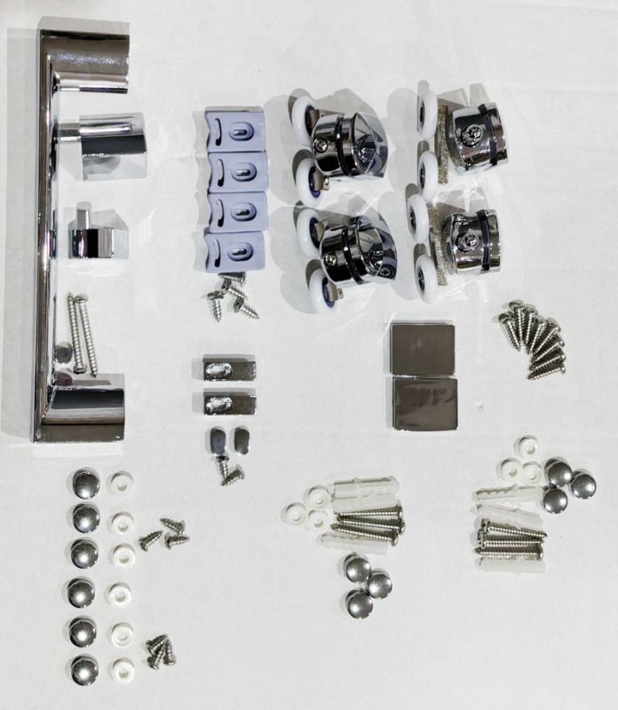 Двері в нішу Mixxus Premium DIVERSE SD01-140x185-TR Chrome прозоре скло 5мм (MI6874)