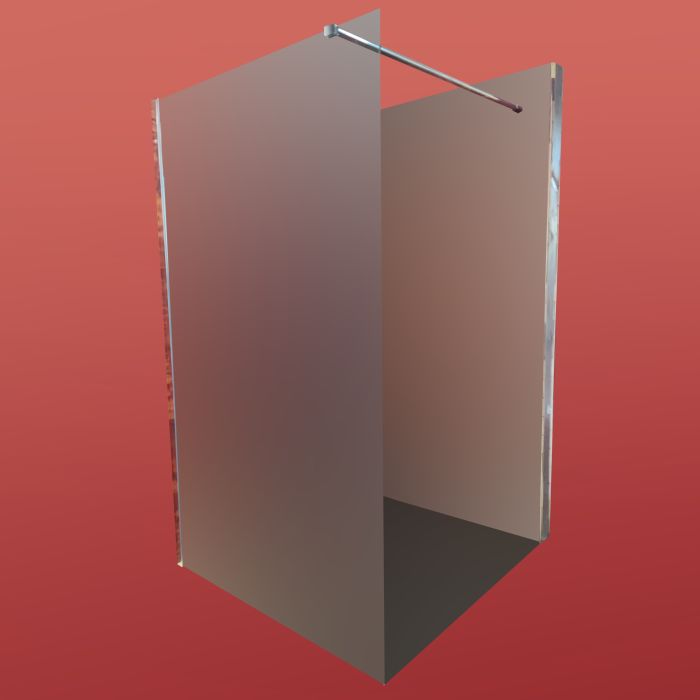 Душова перегородка Koer SR SP01-120x200-TR-01 Walk-In прозоре скло Easy Clean 8мм, хром (KR5394)