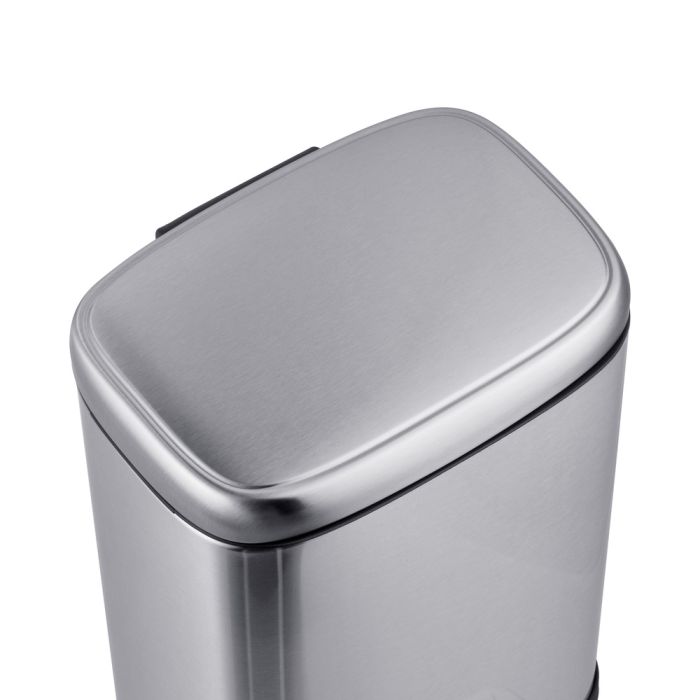 Відро для сміття з плавним закриттям прямокутне Mixxus Premium Style-TC0305 SS Color 5л колір нержавійка (MI7060)