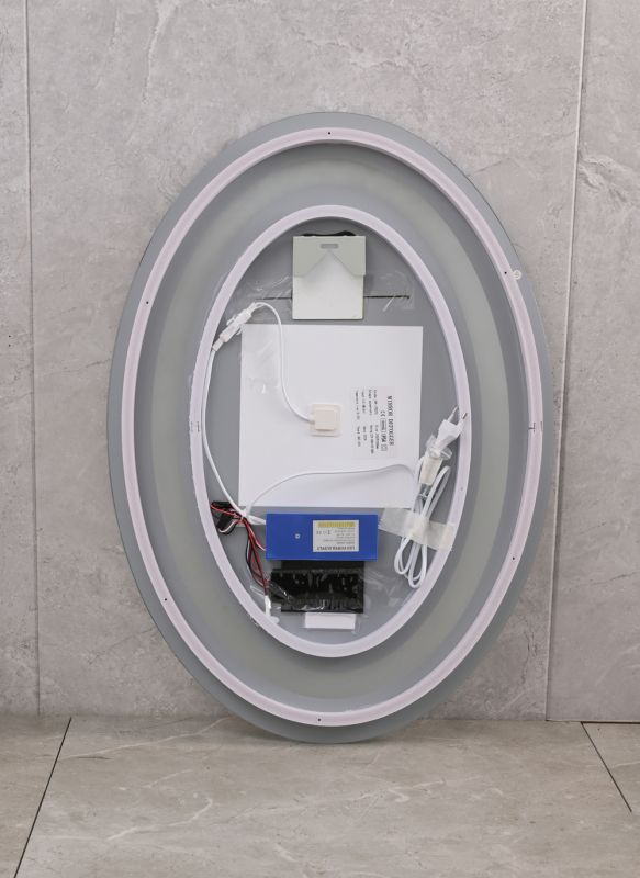 Дзеркало Mixxus PLAIN MV02-50x70 з Led Touch, Anti-fog, димером, регулятором яскравості, годинником (MI6010)