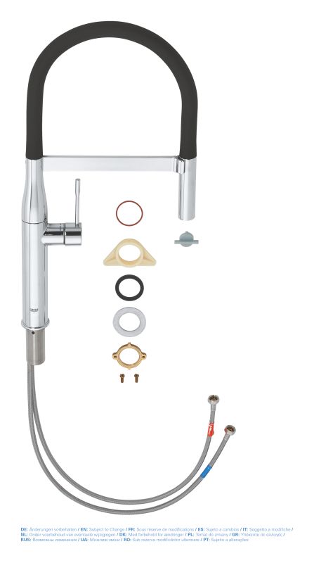 Змішувач для кухні з гнучким виливом Grohe Essence New (30294000)