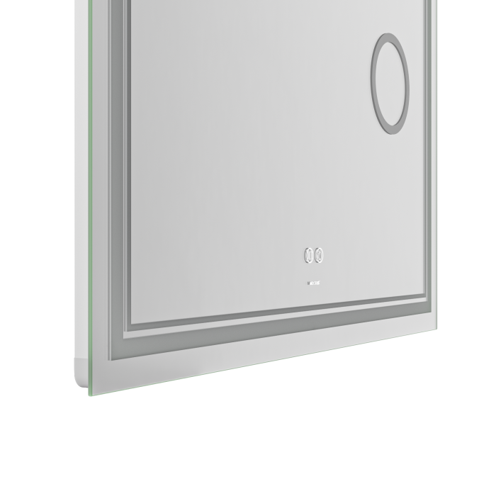 Дзеркало Mixxus Premium QUADRO MR20-100x80 з Led Touch, Anti-fog, димером, регулятором яскравості, лінзою (MP6623)