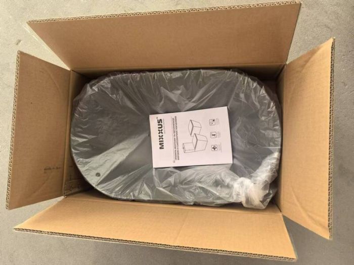 Раковина накладна Mixxus Premium ELLIPSE-0109 GRAY 500x300x140mm (MP6653)