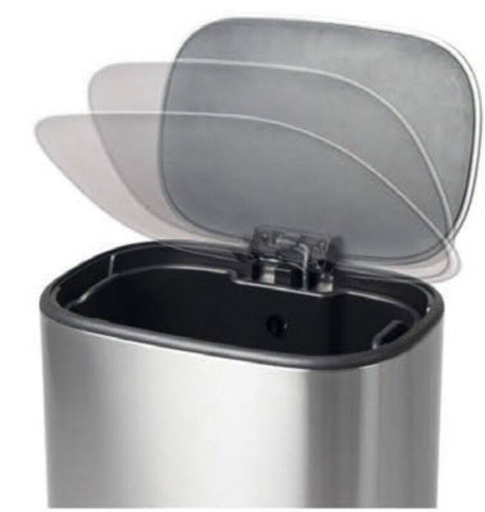 Відро для сміття з плавним закриттям овальне Mixxus Premium Diverse-TC0112 SS Color 12л колір наржавійка (MI7079)