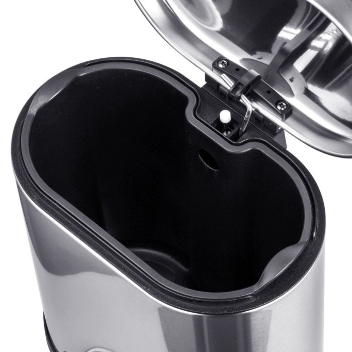 Відро для сміття з плавним закриттям овальне Mixxus Premium Topper-TC0205 SS Color 5л колір нержавійка (MI7059)
