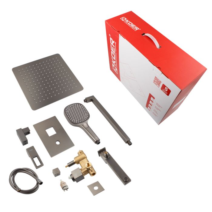 Душова система вбудована KOER KB-66009-07 3 функціі (Колір графіт) (KR5991)