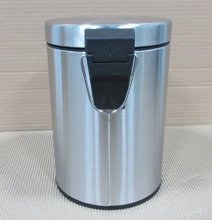 Відро для сміття кругле Zerix Solo-TC0103 SS Color 3 л колір нержавійка (ZX5895)