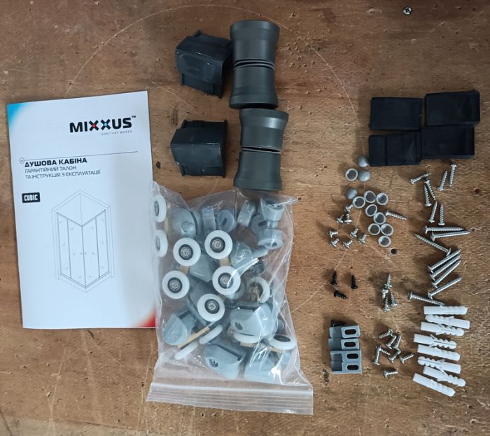 Душова кабіна без піддону Mixxus CUBIC SC01-90x90x185-TR GRAPHITE прозоре скло 4мм (MI6907)