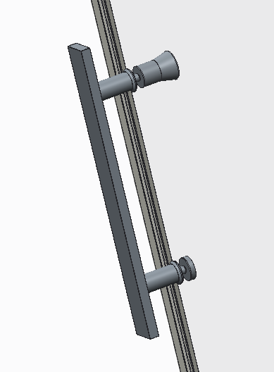 Двері в нішу Koer SR SD01-120x200-TR-02 прозоре скло Easy Clean 8мм, нікель (KR5379)