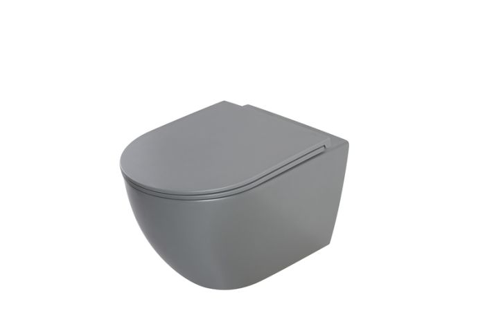 Комплект: Mixxus Premium Ellipse-SET-2101 Gray (в 2 ящ) Унітаз система змиву Tornado 3.0+ Інсталяція Koer KT-0404 + панель KT-0604-07 Gun Gray (MP6668)