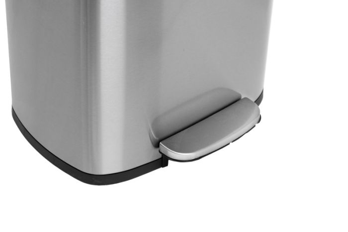 Відро для сміття з плавним закриттям прямокутне Mixxus Bevel-TC0105 SS Color 5л колір наржавійка (MI7086)