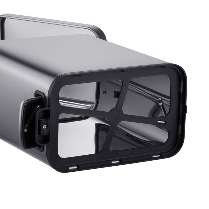 Відро для сміття з плавним закриттям прямокутне Mixxus Premium Quadro-TC0105 SS Color 5л колір нержавійка (MI7062)