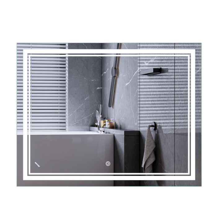 Дзеркало Mixxus Premium QUADRO MR20-90x70-Reverse з Led Touch, Anti-fog, димером, регулятором яскравості (MP6621)