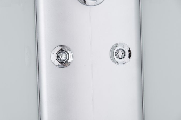 Бокс душовий з гідромасажем Mixxus STRONG SBH02-90x90x215-GR SATIN низький піддон (MI6891)