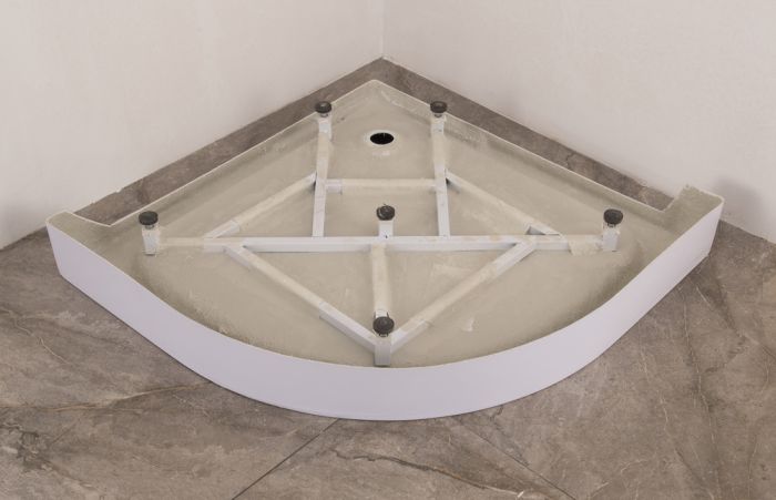 Душова кабіна з низьким піддоном Mixxus PLAIN SCT02-90x90x195-GR SATIN сіре тоноване скло 4мм (MI6898)