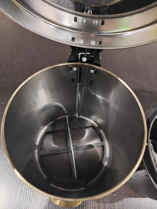 Відро для сміття з плавним закриттям кругле Mixxus Ellipse-TC0205 Brushed Gold 5л (колір матове золото) (MI8400)