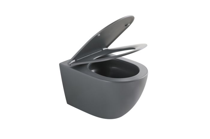 Комплект: Mixxus Premium Ellipse-SET-2101 Gray (в 2 ящ) Унітаз система змиву Tornado 3.0+ Інсталяція Koer KT-0404 + панель KT-0604-07 Gun Gray (MP6668)