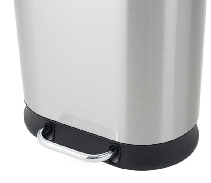 Відро для сміття з плавним закриттям овальне Mixxus Premium Strong-TC0120 SS Color 20л колір наржавійка (MI7081)