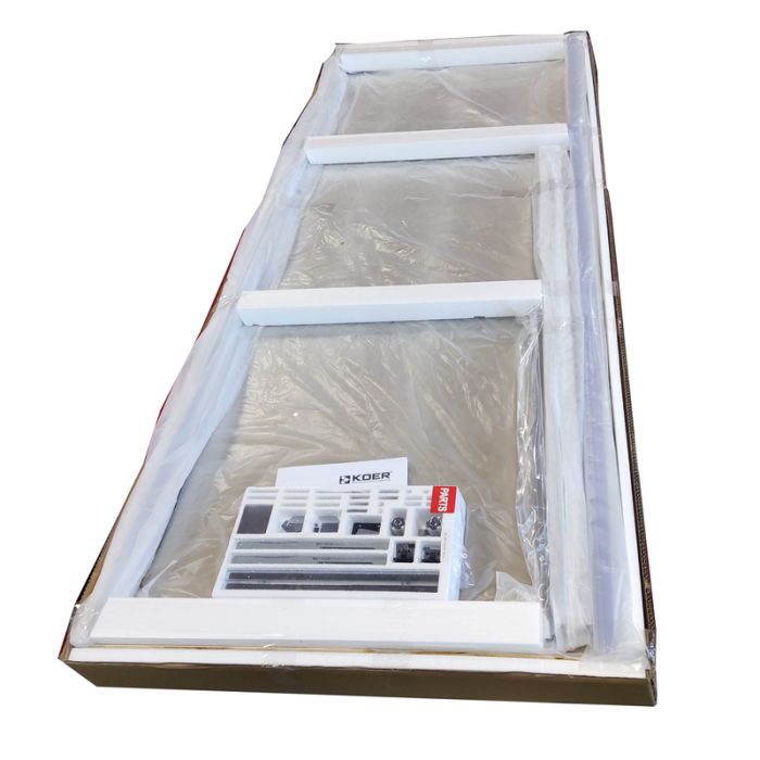 Двері в нішу Koer SR SD05-140x200-TR-01 прозоре скло Easy Clean 6мм, хром (KR5406)