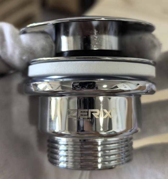 Донний клапан для раковини Zerix BV-03 1 1/4''  універсальний (з/без перел) СLICK-СLACK (Колір хром) (ZX6019)