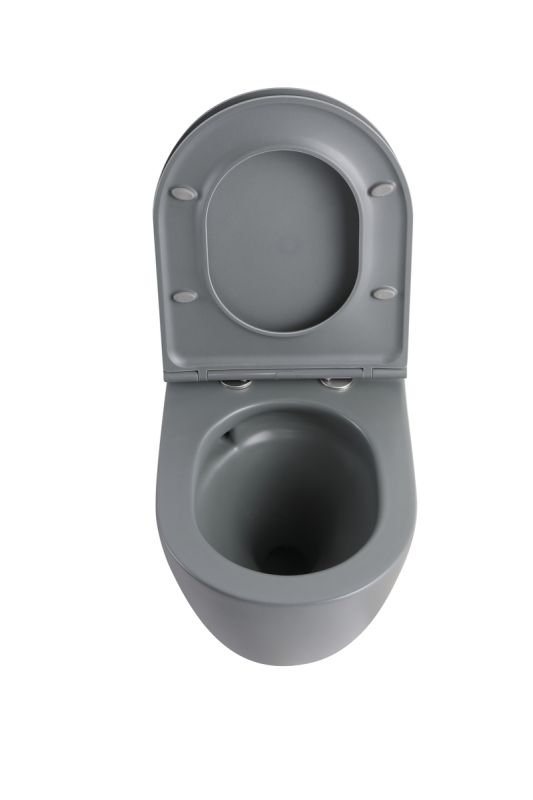 Комплект: Mixxus Premium Ellipse-SET-2101 Gray (в 2 ящ) Унітаз система змиву Tornado 3.0+ Інсталяція Koer KT-0404 + панель KT-0604-07 Gun Gray (MP6668)