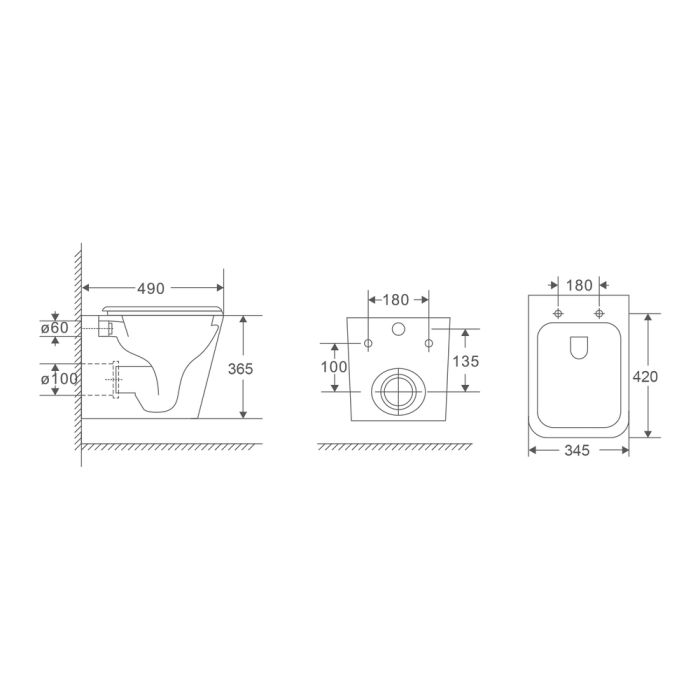Комплект Grohe Set Унітаз QUADRO-0301-R + Інсталяція Grohe Rapid SL 38772001 (38772001QUADRO0301R)