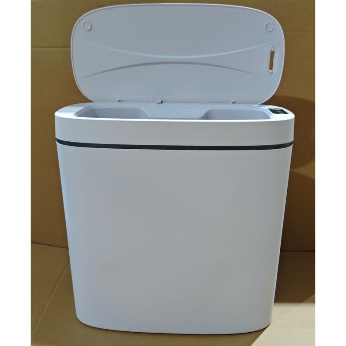 Відро для сміття сенсорне овальне Mixxus Flat-TC0109 White 9 л колір білий (MI7074)