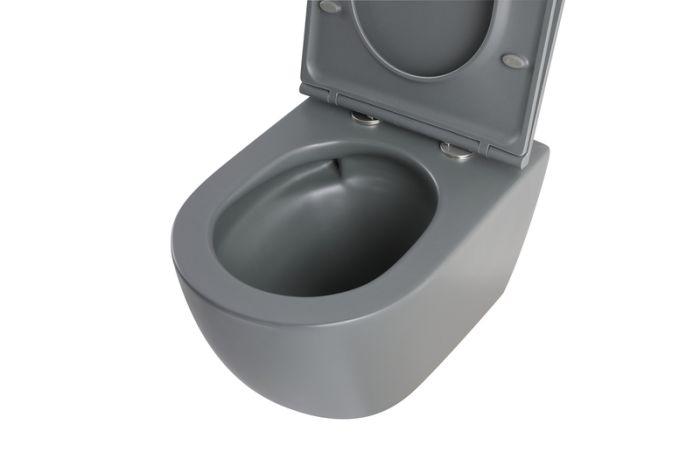 Комплект: Mixxus Premium Ellipse-SET-2101 Gray (в 2 ящ) Унітаз система змиву Tornado 3.0+ Інсталяція Koer KT-0404 + панель KT-0604-07 Gun Gray (MP6668)