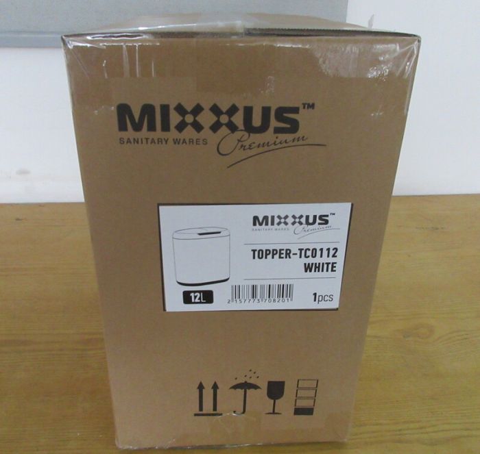 Відро для сміття сенсорне овальне Mixxus Premium Topper-TC0112 White 12л колір білий (MI7082)