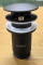 Донний клапан для раковини Koer PW-08-05 1 1/4''  без переливу автоматичний СLICK-СLACK (Колір чорн) (KR5789)