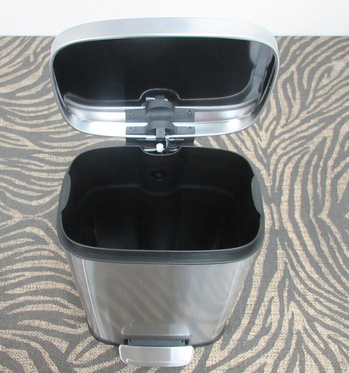 Відро для сміття з плавним закриттям прямокутне Mixxus Bevel-TC0105 SS Color 5л колір наржавійка (MI7086)
