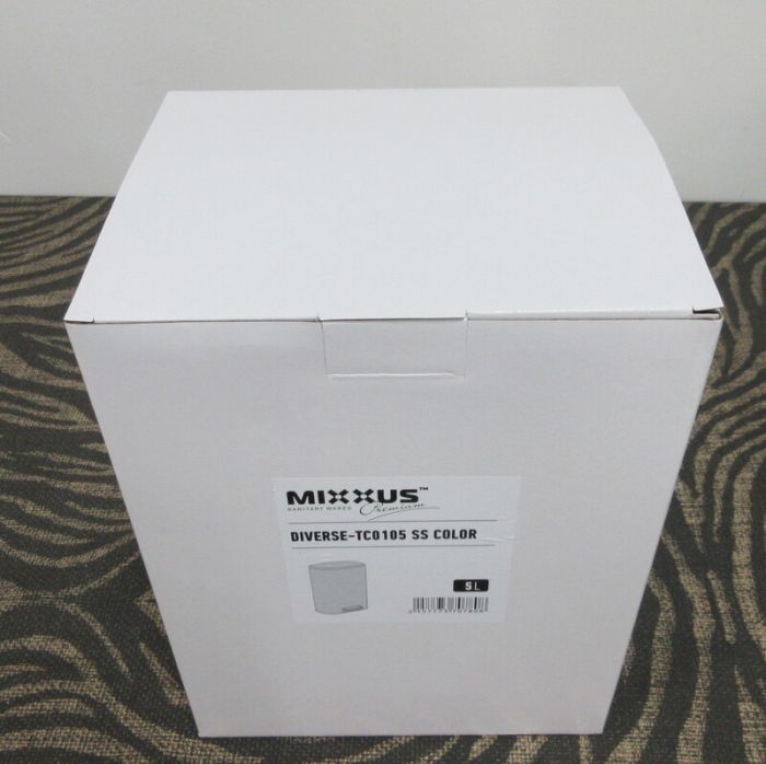 Відро для сміття з плавним закриттям овальне Mixxus Premium Diverse-TC0105 SS Color 5л колір наржавійка (MI7078)