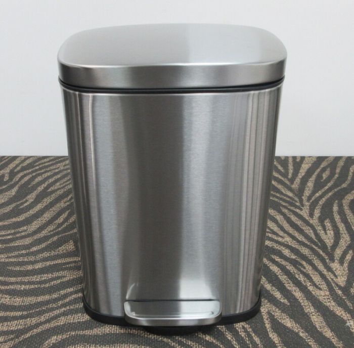Відро для сміття з плавним закриттям прямокутне Mixxus Bevel-TC0105 SS Color 5л колір наржавійка (MI7086)