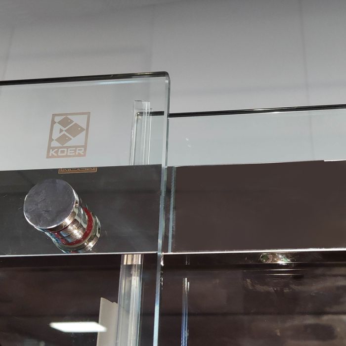 Двері в нішу Koer SR SD02-140x200-TR-01 прозоре скло Easy Clean 8мм, хром (KR5383)