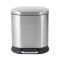 Відро для сміття з плавним закриттям овальне Mixxus Premium Strong-TC0120 SS Color 20л колір наржавійка (MI7081)