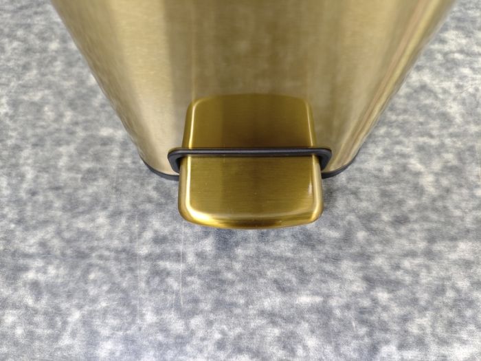 Відро для сміття з плавним закриттям прямокутне Mixxus Premium Quadro-TC0105 Brushed Gold 5 л (колір матове золото) (MI8394)