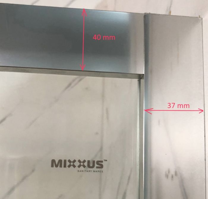 Душова кабіна без піддону Mixxus Premium Quadro SC01-90x90x195-TR Chrome прозоре скло 6мм (MI8290)