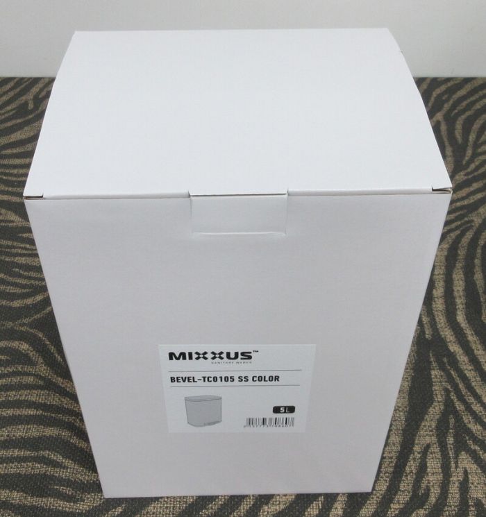 Відро для сміття з плавним закриттям прямокутне Mixxus Bevel-TC0105 SS Color 5л колір наржавійка (MI7086)