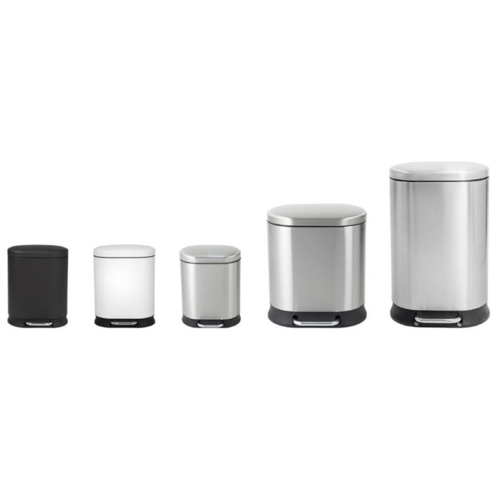Відро для сміття з плавним закриттям овальне Mixxus Premium Strong-TC0120 SS Color 20л колір наржавійка (MI7081)