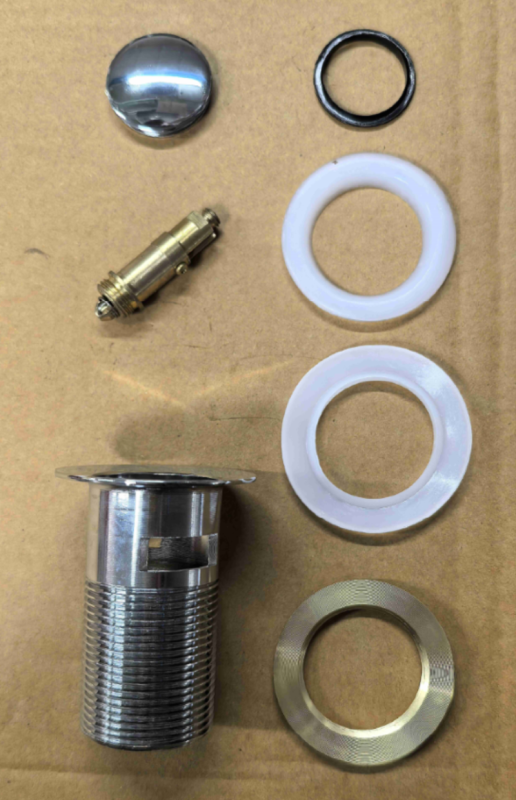 Донний клапан для раковини Koer PW-09-01 1 1/4'' з переливом автоматичний СLICK-СLACK (Колір хром) (KR5796)