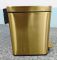 Відро для сміття з плавним закриттям прямокутне Mixxus Premium Quadro-TC0105 Brushed Gold 5 л (колір матове золото) (MI8394)